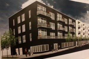 Rendering of the new construction if it passes rezoning. 